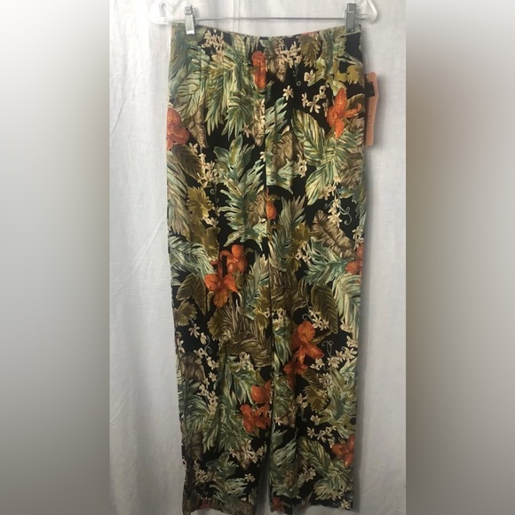 Carole Little Pants - Carole‎ Little Women's Floral Tropical Dress Pants w/Pockets Size 10 Vintage NWT